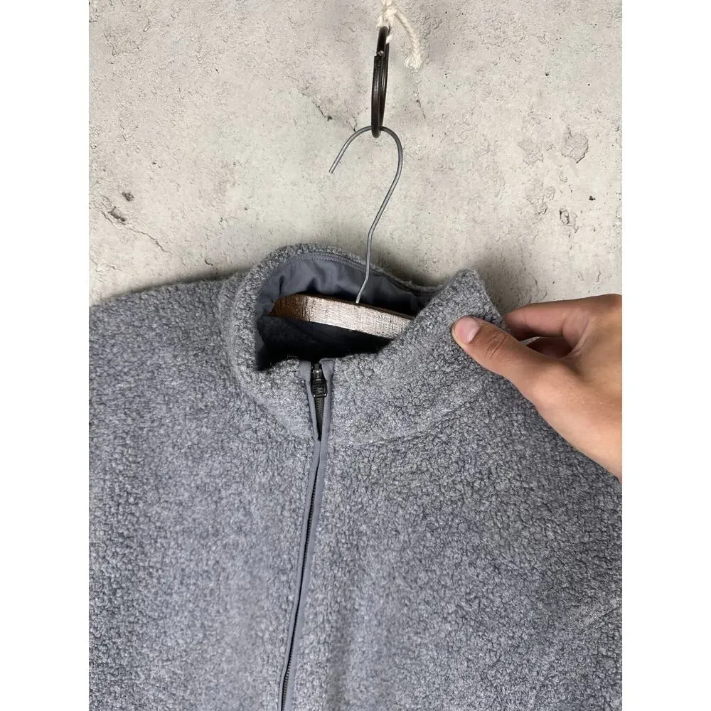 Lululemon Sherpa Fleece Quarter-Zip Pullover Gray Wool Silk Blend Size Large